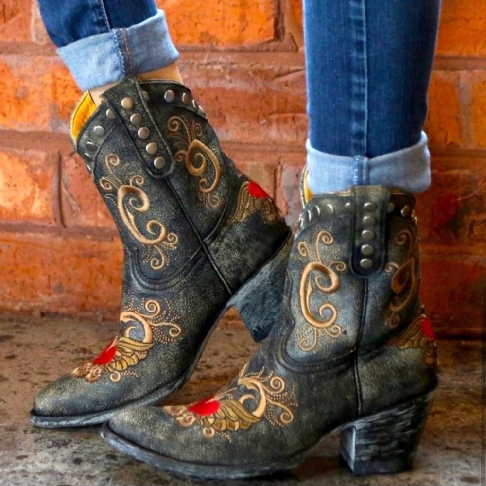 OLD GRINGO “Hearts Boots”. New in box. Size 7 - Picture 7 of 10